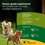 Rooted Owl Pet Supplements joint and muscle health supplement for cats and small dogs, showing the product packaging with tablets.
