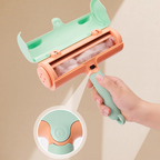 Dr. Milou Milou & Lumi reusable pet lint roller with five replaceable adhesive sheets on a white background.