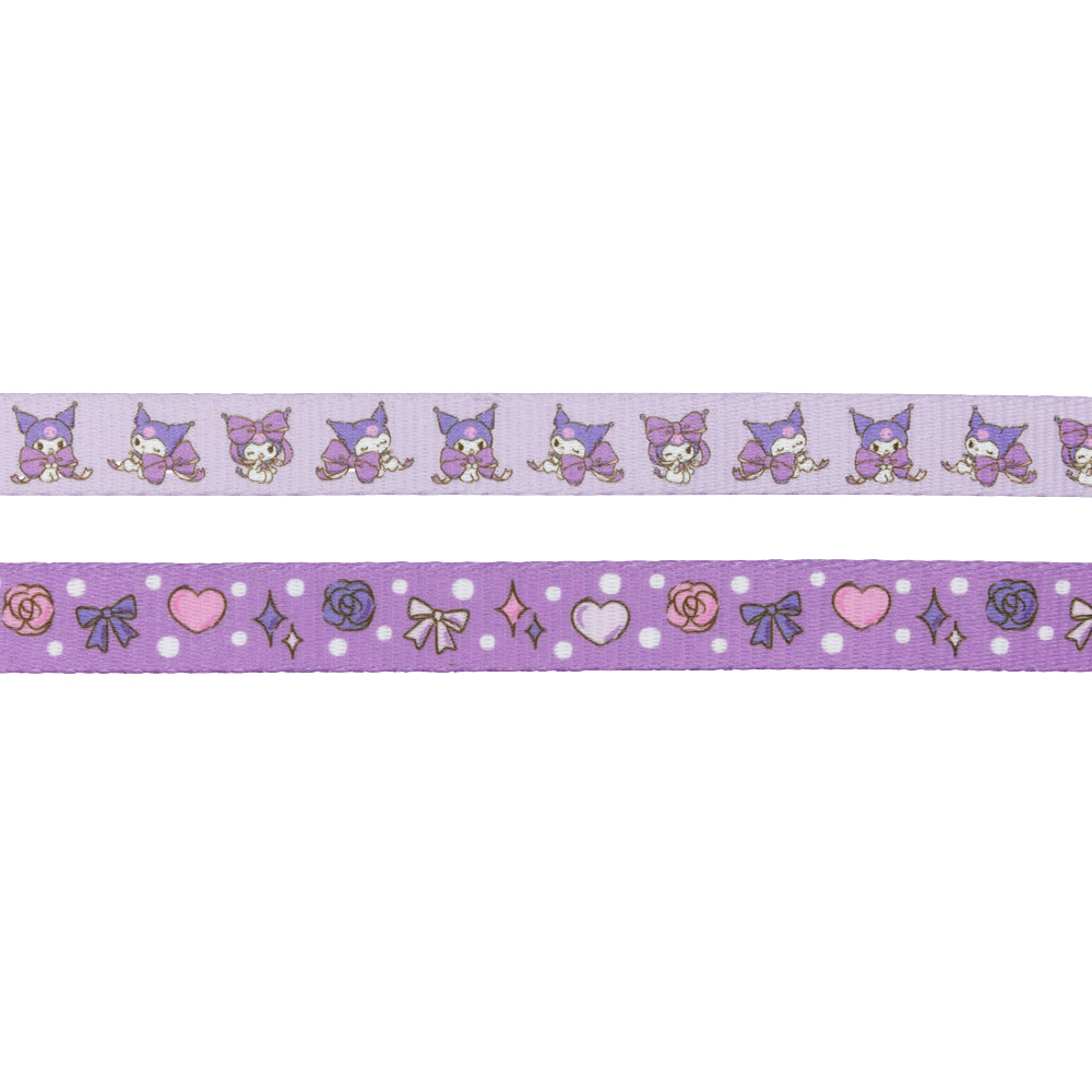 Sassy Woof Kuromi™ pet leash with black and white design, suitable for dogs, featuring playful character graphics.