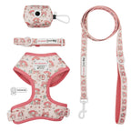 Four-piece dog collar and harness bundle featuring My Melody™ and Hello Kitty designs from Sassy Woof.