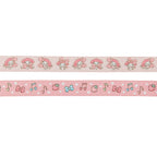 Sassy Woof My Melody dog collar and leash set featuring adorable pink and white Hello Kitty design with cute character graphics.