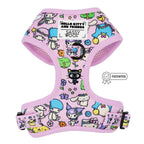 Pink Hello Kitty and Friends pet harness from Sassy Woof, featuring a floral festival design for dogs.