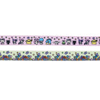 Pink Hello Kitty & Friends flower festival dog leash by Sassy Woof with colorful floral design and adjustable nylon strap.