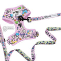 Dog two-piece bundle with Hello Kitty® and Friends floral design, includes pet collar and harness by Sassy Woof.