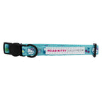 Blue Hello Kitty pet collar by Sassy Woof featuring a cute Hello Kitty design for cats.