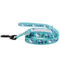 Hello Kitty aqua pet leash by Sassy Woof featuring a blue design with Hello Kitty character for cats.