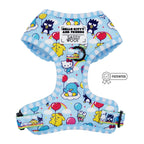 Dog adjustable harness featuring Hello Kitty® and friends in the sky design, made by Sassy Woof for comfortable pet wear.