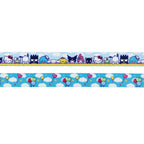 Dog collar and harness bundle featuring Hello Kitty® and friends in the sky with colorful cartoon designs by Sassy Woof.