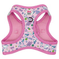 Pink Hello Kitty cat step-in harness by Sassy Woof, featuring a cute Hello Kitty design on soft fabric for small pets.