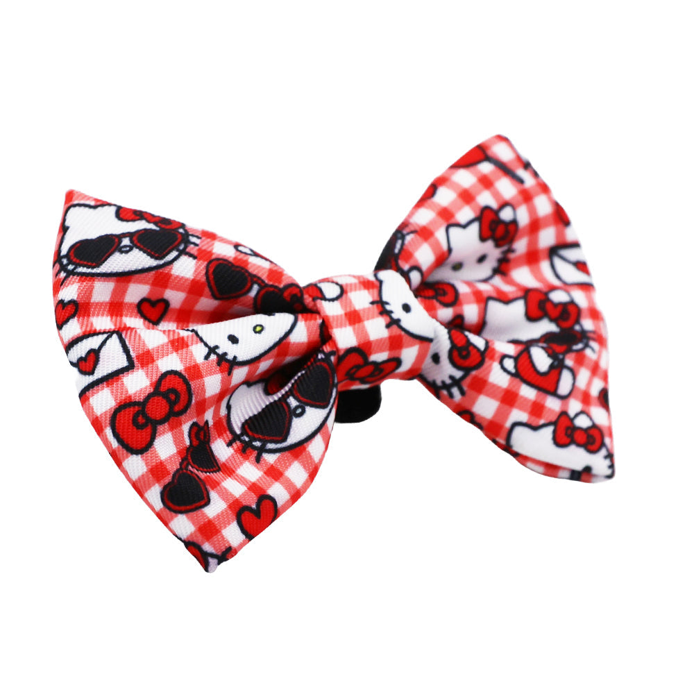 Red Hello Kitty® cat bowtie from Sassy Woof, stylish accessory for pets featuring classic Hello Kitty design.