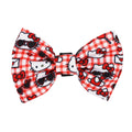 Red Hello Kitty® cat bowtie from Sassy Woof, stylish accessory for pets, featuring classic Hello Kitty design with a charming look.
