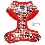 Red Hello Kitty pet harness by Sassy Woof, adjustable dog harness with classic Hello Kitty design and secure fit.