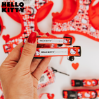 Red Hello Kitty cat collar from Sassy Woof with a cute Hello Kitty design, perfect for small pets.