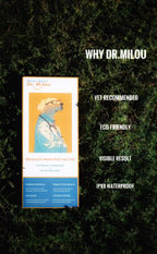 Anesthesia-free pet dental cleaning kit by Dr. Milou featuring ultrasonic tartar remover and electric toothbrush for dogs and cats.