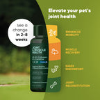 Rooted Owl Pet Supplements joint and muscle health supplement for medium and large dogs, showing the product packaging.