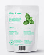 Doodle Doo Bakery homemade dog treats with minty breath blend, showing fresh, crunchy dog snacks in a 1/2lb package.