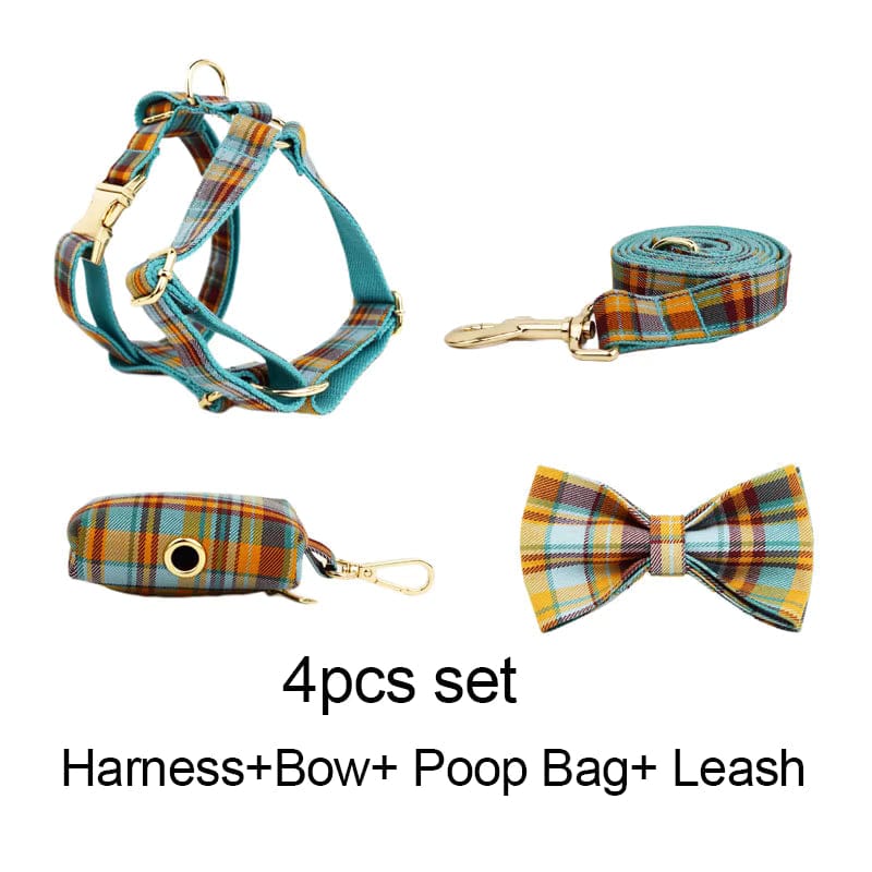 Autumn Blue Plaid Set