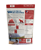 Grain-free beef freeze-dried raw dog food topper by Montana Dog Food Co, 6.4 oz bag, ideal for adventure fuel meals.
