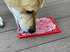SodaPup Love eMat enrichment lick mat with heart design for dogs and cats, large size, durable silicone pet toy