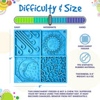 Light blue Sky eMat enrichment lick mat for dogs and cats with celestial design, by SodaPup, perfect for sensory and boredom relief.