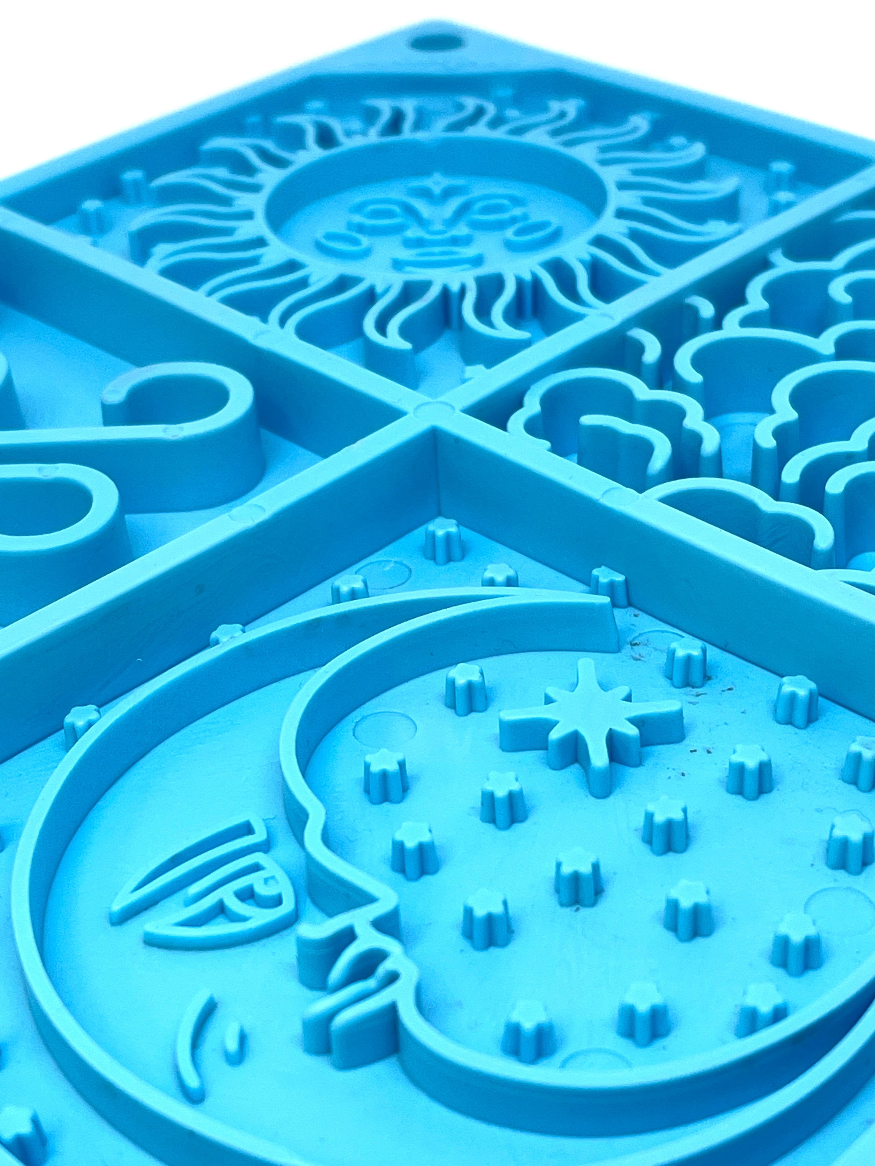 Sky eMat enrichment lick mat for dogs and cats with celestial sky design by SodaPup, made of durable silicone for pets.