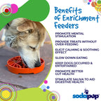 Sun and Moon eTray by SodaPup, USA-made shallow slow feeder dog bowl with yin-yang design for enrichment.
