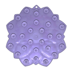 Pastel purple Mandala Softie ETRAY dog bowl with suction cups, shallow slow feeder by SodaPup, USA-made pet feeding accessory.