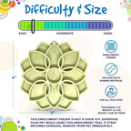 Pastel purple SodaPup Mandala Softie ETRAY shallow slow feeder dog bowl with suction cups, USA made, designed for easy feeding.