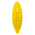 Yellow nylon corn on the cob dog toy by SodaPup, designed for aggressive chewers, USA-made durable nylon dog toy.