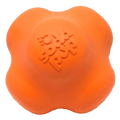 Orange Crazy Bounce rubber dog toy for power chewers, retrieving ball, made by SodaPup/True Dogs, LLC, durable and USA-made.