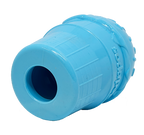 Blue ice cream cone rubber dog chew toy for power chewers by SodaPup, USA-made durable rubber dog toy for strong chewers.