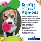 Yellow Honey Pot Dog Treat Dispenser by SodaPup, durable rubber enrichment toy for dogs, USA made, large size, fun and interactive.