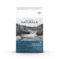 Dry dog food bag from Diamond Naturals for adult dogs, Salmon and Potato flavor, designed to support skin and coat health.