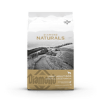 Diamond Naturals Adult Lite Lamb and Rice dry dog food in a 30lb bag, premium dog food by The Family Pet, with lamb and rice formula.