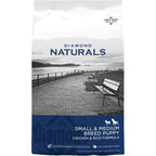 Diamond Naturals Small/Medium Breed Puppy Chicken and Rice Dry Dog Food in a 6lb bag, natural dog food for puppies.