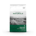 Dry dog food bag by The Family Pet, Diamond Naturals Adult Large Breed Chicken and Rice formula in a 40lb bag.