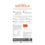 Diamond Naturals All Life Stages Chicken and Rice Dry Dog Food by The Family Pet, 40lb bag with kibble visible.