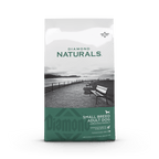 Small breed adult dog dry food by Diamond Naturals with lamb and rice, packaged in a 6lb bag, for healthy small dogs.