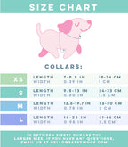 Pink Hello Kitty® and Friends dog collar from Sassy Woof, featuring sky-themed design for small to large pets.